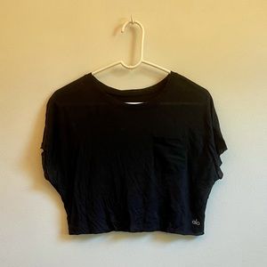 Black ALO crop tee size small